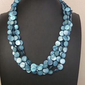 Elegant Blue Shell Necklace
